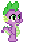 Size: 46x62 | Tagged: safe, artist:color anon, spike, dragon, animated, pixel art, solo, walking
