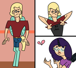 Size: 1123x1000 | Tagged: safe, artist:lazerblues, derpibooru import, oc, oc only, oc:gale, oc:mal, satyr, clone high, glasses, heartbreak, offspring, parent:oc:nyx, parent:zephyr breeze