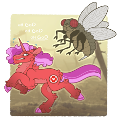 Size: 1253x1284 | Tagged: safe, artist:snootsnooter, derpibooru import, oc, oc only, oc:ali cure, unicorn, fallout equestria, bloatfly, female, mare