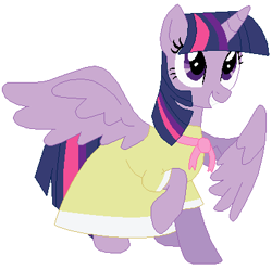 Size: 395x392 | Tagged: safe, artist:hubfanlover678, derpibooru import, twilight sparkle, twilight sparkle (alicorn), alicorn, birthday dress, clothes, dress, female, mare, simple background, solo, white background