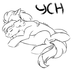 Size: 2627x2355 | Tagged: safe, artist:toptian, derpibooru import, oc, oc only, earth pony, pony, commission, duo, earth pony oc, eyes closed, hug, lineart, monochrome, your character here