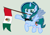 Size: 1410x988 | Tagged: safe, artist:lominicinfinity, derpibooru import, oc, oc:infinity mi rosalinda, alicorn, pony, female, flag, mare, mexico, mouth hold, simple background, solo