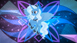 Size: 3840x2160 | Tagged: safe, artist:laszlvfx, artist:pumpkinpieforlife, derpibooru import, edit, trixie, alicorn, pony, alicornified, race swap, solo, trixiecorn, wallpaper, wallpaper edit