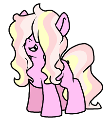 Size: 948x1030 | Tagged: safe, artist:smirk, derpibooru import, oc, oc only, oc:candy floss, earth pony, female, filly, gap teeth, ms paint, solo