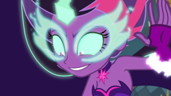 Size: 1920x1080 | Tagged: safe, derpibooru import, screencap, midnight sparkle, sci-twi, twilight sparkle, equestria girls, friendship games, smiling, smirk