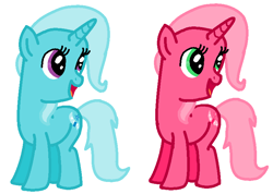 Size: 791x563 | Tagged: safe, alternate version, artist:crystalsshines, derpibooru import, trixie, alternate color palette, alternate color sheme, recolor, simple background, white background