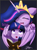 Size: 1371x1858 | Tagged: safe, artist:zyncrus, derpibooru import, princess twilight 2.0, twilight sparkle, twilight sparkle (alicorn), unicorn twilight, alicorn, unicorn, the last problem, book, crying, cuddling, cute, dialogue, duality, floppy ears, happy birthday mlp:fim, mlp fim's tenth anniversary, older, older twilight, self ponidox, simple background, tears of joy, text, time paradox, twiabetes