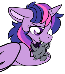 Size: 1099x1256 | Tagged: safe, artist:greyestgray, derpibooru import, twilight sparkle, twilight sparkle (alicorn), oc, oc:spell book, alicorn, pony, unicorn, baby, baby pony, simple background, transparent background