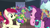 Size: 1280x720 | Tagged: safe, derpibooru import, screencap, roseluck, sugar belle, earth pony, unicorn, the big mac question, bag, butt, female, flower, mare, plot, saddle bag