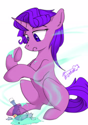 Size: 2480x3508 | Tagged: safe, artist:twiwhite, derpibooru import, oc, oc only, oc:molly jasmine, unicorn, simple background, solo, white background