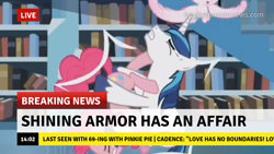 Size: 1280x720 | Tagged: safe, derpibooru import, edit, edited screencap, screencap, pinkie pie, princess flurry heart, shining armor, alicorn, earth pony, pony, unicorn, the crystalling, 69 position, affair, break your own news, breaking news, infidelity, not what it looks like, oral, out of context, sex