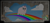 Size: 1198x548 | Tagged: safe, derpibooru import, edit, edited screencap, editor:fluttershyisnot adoormat, screencap, oc, oc:fluffle puff, oc:green peas, bird, owl, fallout equestria, game: fallout equestria: remains, cloud, game, graffiti, hazmat suit, painting, pink fluffy unicorns dancing on rainbows, robo owl, star blaster, weapon