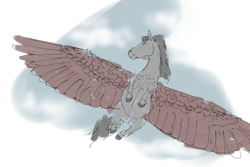 Size: 4096x2731 | Tagged: safe, artist:xleadmarex, derpibooru import, pegasus, pony, barely pony related, simple background, spread wings, transparent background, wings