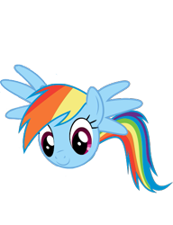 Size: 393x512 | Tagged: safe, alternate version, anonymous artist, derpibooru import, rainbow dash, pegasus, pony, /mlp/, cursed image, drawthread, no legs, not salmon, simple background, solo, transparent background, vector, wat