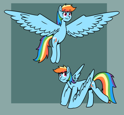 Size: 1300x1200 | Tagged: safe, artist:machacapigeon, derpibooru import, rainbow dash, dinosaur, pegasus, pony, /mlp/, drawthread, harpydash, pterodactyl, pterodash, requested art, solo, spread wings, what has science done, wing arms, wings