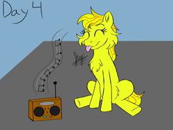 Size: 4200x3150 | Tagged: safe, artist:jay_wackal, derpibooru import, pony, :p, cute, digital art, happy, music, original character do not steal, radio, tongue out