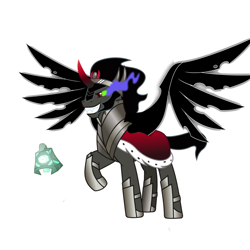 Size: 4096x4096 | Tagged: safe, derpibooru import, king sombra, pony of shadows, pony, unicorn, bell, grogar's bell, shadow lord sombra, simple background, white background