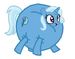 Size: 480x378 | Tagged: safe, artist:theinflater19, derpibooru import, trixie, behaving like pinkie pie, inflation, simple background, solo, transparent background