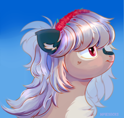 Size: 2955x2810 | Tagged: safe, artist:_mpiesocks, artist:raily, derpibooru import, oc, earth pony, bust, portrait, wreath