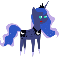 Size: 1871x1827 | Tagged: safe, artist:sketchmcreations, derpibooru import, editor:slayerbvc, princess luna, alicorn, pony, cropped, crown, cute, female, hoof shoes, jewelry, lunabetes, mare, open mouth, peytral, pointy ponies, regalia, simple background, solo, transparent background, vector