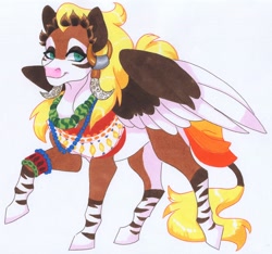 Size: 3258x3052 | Tagged: safe, artist:frozensoulpony, derpibooru import, oc, oc:okimba, pegasus, solo, traditional art, two toned wings, wings