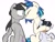 Size: 1600x1200 | Tagged: safe, artist:yaaaco, derpibooru import, dj pon-3, octavia melody, vinyl scratch, oc, oc:viola harmony, earth pony, pony, unicorn, blank flank, covering eyes, eyes closed, family, female, filly, french kiss, kissing, lesbian, magical lesbian spawn, mare, mother and child, mother and daughter, offspring, parent and child, parent:octavia melody, parent:vinyl scratch, parents:scratchtavia, question mark, raised hoof, scratchtavia, shipping, simple background, sitting, surprise kiss, white background