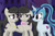 Size: 900x600 | Tagged: safe, artist:thesleeplessbeholder, derpibooru import, octavia melody, sonata dusk, earth pony, pony, unicorn, counterparts, equestria girls ponified, fanfic, fanfic art, fanfic cover, ponified, self ponidox, shipping, sontavia