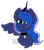 Size: 1024x1169 | Tagged: safe, artist:lolitablue, derpibooru import, princess luna, alicorn, pony, chest fluff, choker, ethereal mane, jewelry, signature, simple background, smiling, solo, starry mane, tiara, transparent background