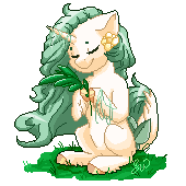 Size: 170x170 | Tagged: safe, artist:silentwolf-oficial, derpibooru import, oc, oc only, pony, unicorn, colored hooves, eyes closed, floral head wreath, flower, horn, pixel art, simple background, solo, transparent background, unicorn oc