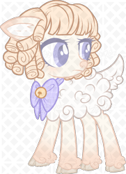 Size: 857x1183 | Tagged: safe, artist:sweethearttarot, derpibooru import, oc, oc only, pony, sheep, bell, sheep pony, simple background, solo, transparent background