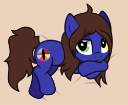 Size: 1217x999 | Tagged: safe, artist:lightningbolt, derpibooru exclusive, derpibooru import, oc, oc only, oc:tekky, earth pony, pony, .svg available, commission, female, heterochromia, lidded eyes, looking at you, lying, lying down, mare, on side, smiling, smiling at you, solo, svg, vector