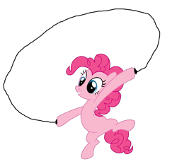 Size: 1687x1567 | Tagged: safe, derpibooru import, pinkie pie, earth pony, pony, 1000 hours in ms paint, baldi's basics in education and learning, jump rope, playtime, playtime (baldi's basics), simple background, transparent background