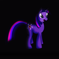 Size: 1207x1194 | Tagged: safe, artist:almaustral, derpibooru import, twilight sparkle, unicorn twilight, pony, unicorn, black background, female, mare, open mouth, simple background, solo