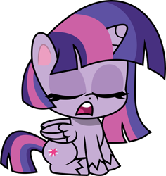 Size: 7398x7846 | Tagged: safe, artist:thatusualguy06, twilight sparkle, twilight sparkle (alicorn), alicorn, pony, my little pony: pony life, zound off, spoiler:pony life s01e29, .svg available, eyes closed, female, mare, open mouth, simple background, solo, transparent background, vector