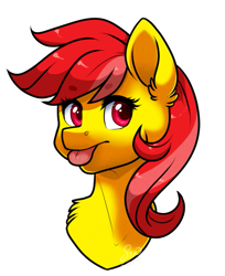 Size: 489x600 | Tagged: safe, artist:silentwolf-oficial, derpibooru import, oc, oc only, earth pony, pony, :p, bust, earth pony oc, simple background, solo, tongue out, transparent background