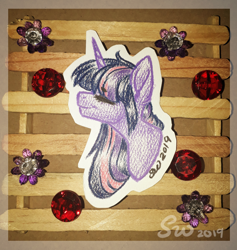 Size: 2386x2513 | Tagged: safe, artist:silentwolf-oficial, derpibooru import, alicorn, pony, bust, female, mare, signature, solo, traditional art