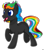 Size: 2008x2280 | Tagged: safe, artist:lazuli, artist:thieeur-nawng, derpibooru import, oc, oc only, earth pony, pony, base used, earth pony oc, male, multicolored hair, open mouth, rainbow hair, running, simple background, solo, stallion, transparent background