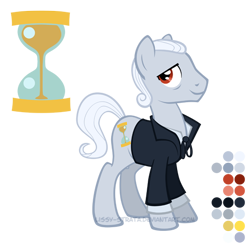 Size: 504x504 | Tagged: safe, artist:lissystrata, derpibooru import, doctor whooves, earth pony, pony, bow tie, clothes, doctor who, first doctor, frock coat, hourglass, male, ponified, reference sheet, shirt, simple background, solo, stallion, the doctor, transparent background, vector