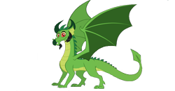 Size: 1200x630 | Tagged: safe, artist:damiranc1, derpibooru import, idw, blacktip, dragon, fangs, idw showified, simple background, solo, spread wings, transparent background, vector, wings