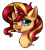 Size: 1602x1771 | Tagged: safe, artist:kruszyna25, derpibooru import, sunset shimmer, pony, unicorn, :p, blushing, bust, cute, female, looking at you, mare, shimmerbetes, simple background, solo, tongue out, transparent background