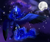 Size: 1548x1308 | Tagged: artist needed, safe, derpibooru import, princess luna, alicorn, pony, female, full moon, glowing horn, hoof shoes, horn, mare, moon, night, solo, two toned wings, wings