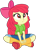 Size: 880x1200 | Tagged: safe, artist:gmaplay, derpibooru import, apple bloom, better together, equestria girls, holidays unwrapped, adorabloom, apple bloom's bow, boots, bow, clothes, cute, hair bow, jeans, pants, shirt, shoes, simple background, sitting, solo, the cider louse fools, transparent background