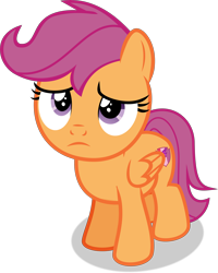 Size: 6274x7858 | Tagged: safe, artist:thatusualguy06, derpibooru import, scootaloo, pegasus, pony, growing up is hard to do, .svg available, absurd resolution, cute, cutealoo, female, filly, sad, sadorable, simple background, transparent background, vector