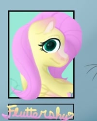 Size: 320x400 | Tagged: safe, alternate version, artist:darestorm, derpibooru import, fluttershy, pegasus, pony, bust, eyelashes, female, mare, smiling, solo