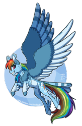 Size: 984x1508 | Tagged: safe, artist:inuhoshi-to-darkpen, derpibooru import, rainbow dash, pegasus, pony, backwards cutie mark, chest fluff, ear fluff, female, flying, hoof fluff, mare, redesign, simple background, smiling at you, spread wings, tail feathers, transparent background, wing fluff, wings