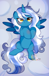 Size: 3160x4861 | Tagged: safe, alternate version, artist:2pandita, derpibooru import, oc, oc:fleurbelle, alicorn, pony, blushing, female, mare, solo