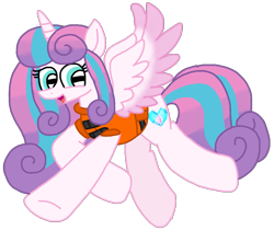 Size: 1107x928 | Tagged: safe, artist:徐詩珮, derpibooru import, princess flurry heart, alicorn, pony, series:sprglitemplight diary, series:sprglitemplight life jacket days, series:springshadowdrops diary, series:springshadowdrops life jacket days, alternate universe, bubbleverse, clothes, female, lifejacket, next generation, older, older flurry heart, simple background, transparent background