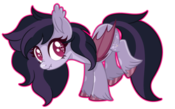 Size: 1280x800 | Tagged: safe, artist:starshade, artist:sugarsong14, derpibooru import, oc, oc only, bat pony, pony, base used, bat pony oc, bat wings, female, mare, scrunchy face, simple background, solo, transparent background, wings