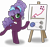 Size: 4157x3870 | Tagged: safe, artist:saby, derpibooru exclusive, derpibooru import, oc, oc only, dog, earth pony, pony, poodle, bow, chart, charts and graphs, curly mane, easel, hair bow, happy birthday mlp:fim, mlp fim's tenth anniversary, pie chart, show accurate, simple background, smiling, solo, standing, transparent background, unnamed oc, vector