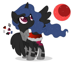 Size: 3000x2620 | Tagged: safe, artist:magicuniclaws, derpibooru import, oc, alicorn, pony, offspring, parent:king sombra, parent:nightmare moon, simple background, solo, transparent background